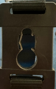 A photo showing damaged and worn connection points on a sling used for LOLER purposes